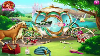 Disney Princess Cinderella's Chariot Makeover Full Video Game For Kids!