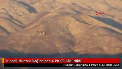Tunceli Munzur Dağları'nda 4 PKK'lı Öldürüldü