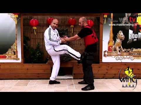 Wing Chun Chi Sao - (grab and kick to the leg) Lesson 24