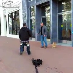 Grandpa knocks out middle aged man