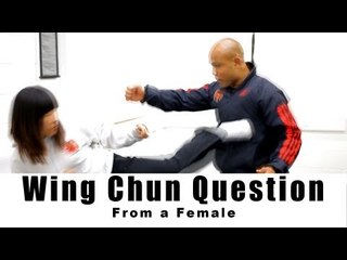 wing chun Training -  from a female: How to block a hook. Q2