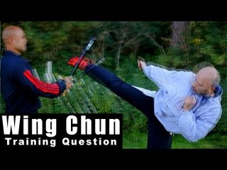 Wing Chun training - wing chun how to deal surprise attack with a bat Q46
