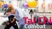 Tai chi combat tai chi chuan - tai chi Push hand attack with shoulder bump. Q23