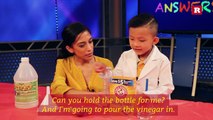 Anson Wong, boy genius, inflates a balloon with baking soda and vinegar | Anson's Answers