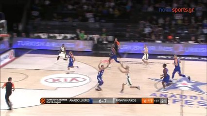 Απίστευτη alley-oop πάσα Καλάθη και κάρφωμα Αντετοκούνμπο - Εφές vs Παναθηναϊκός - 16.11.2017