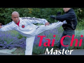 Tai Chi Chuan Master using taiji combat - Lesson 7 kick to the chest