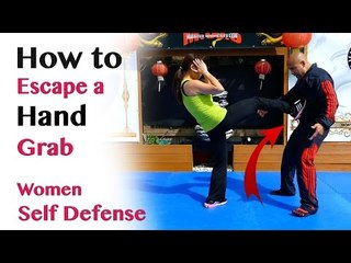 How to Escape a hand grab | women self defense in Chinese Cantonese Hong Kong 當手被拉著時的脫險三步曲