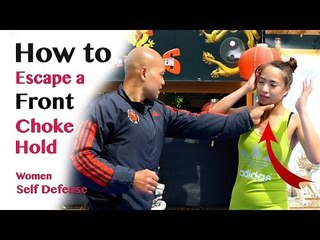 Download Video: How to Escape a Front Choke Hold | women self defense in Chinese Cantonese Hong Kong 在危急時被敵人掐頸的脫險方法