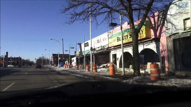 DETROIT WEST SIDE WAR ZONE HOOD GAS STATION