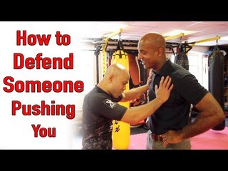 How to defend someone pushing you - wing chun