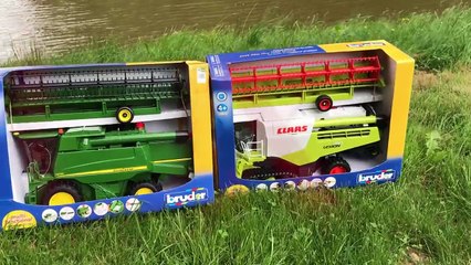 BRUDER Toys John DEERE vs. CLAAS Lexion Combine harvester