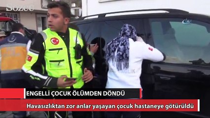 Cipte bırakılan engelli çocuk ölümden döndü