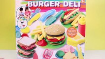Dough Burger Deli Set Play Doh Hamburger Hot Dog French Fries Playdough Fast Food Plastilina Clay