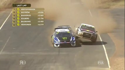 WRX South Africa 2017 Semi Final 1 Crazy Final Lap Ekstrom Solberg Collide