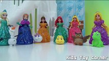 Play Doh Makeover Dresses for Disney MagiClip Princess Anna Queen Elsa Play-doh