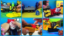 Mighty Machines & Playdoh Play - Excavators Bulldozers Construction Toys & Truck Toys For Kids