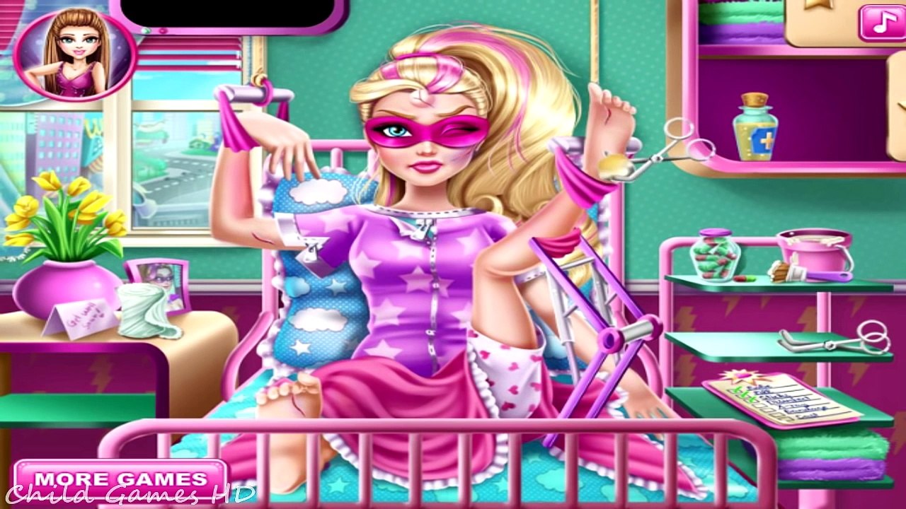 Ladybug Super Barbie Rapunzel Mulan Elsa Anna Minion Santa Hospital Recovery Games Compilation