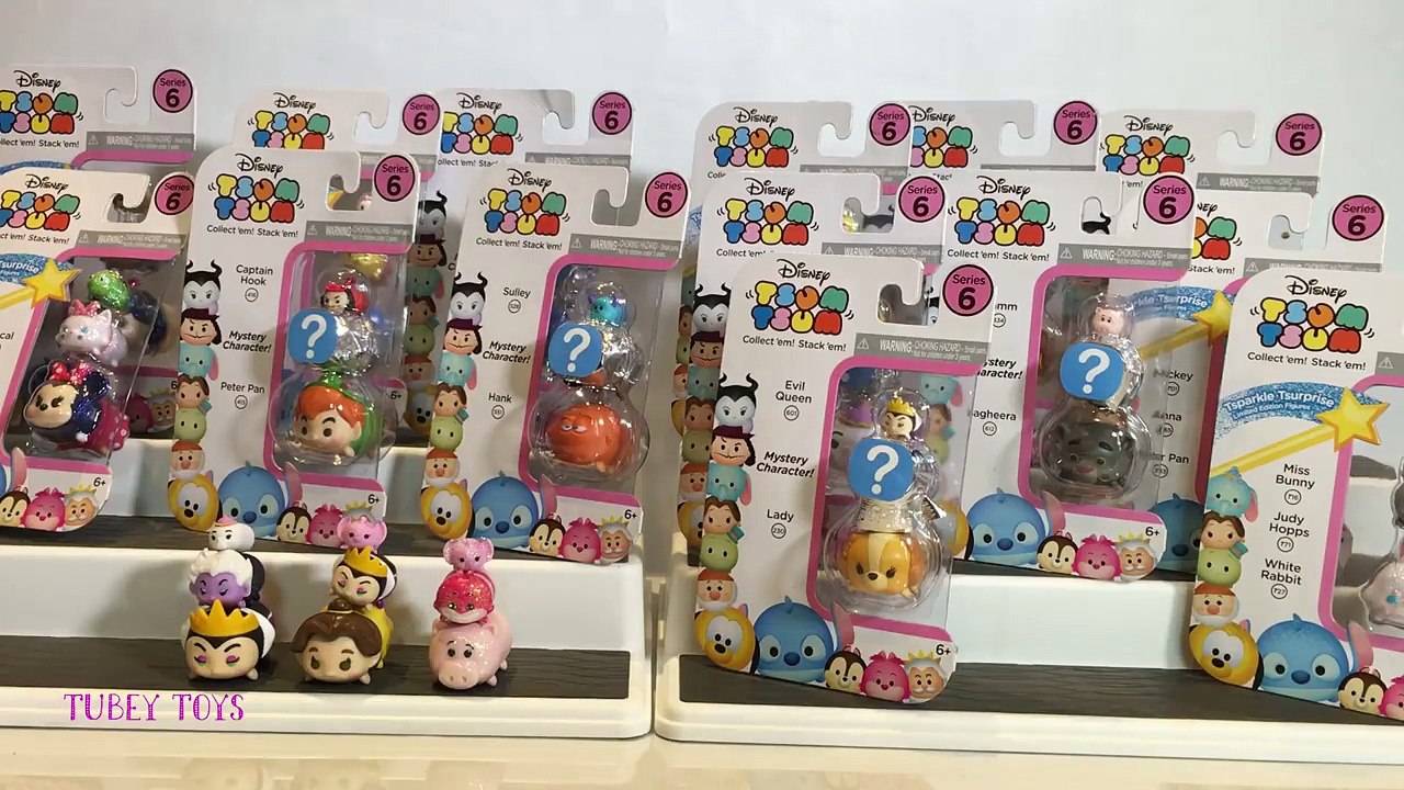 Disney TSUM TSUM Tsparkle Tsurprise SERIES 6 FULL CASE OPENING 3-pack Glitter Tsums Tubey Toys
