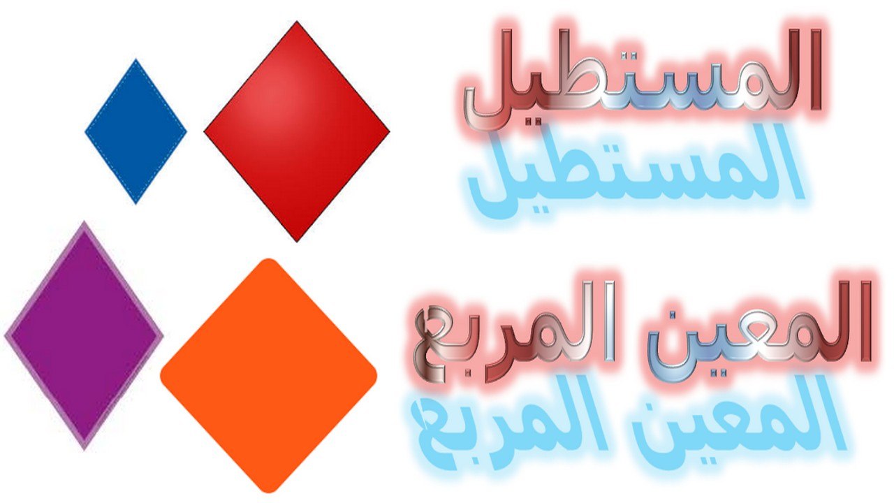 الرياضيات السادسة إبتدائي - المستطيل والمعين والمربع تمرين 3