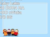 Gamer PC System Intel i77700K Kaby Lake 4x42 GHz 8GB DDR4 RAM 1000GB HDD nVidia GTX1070