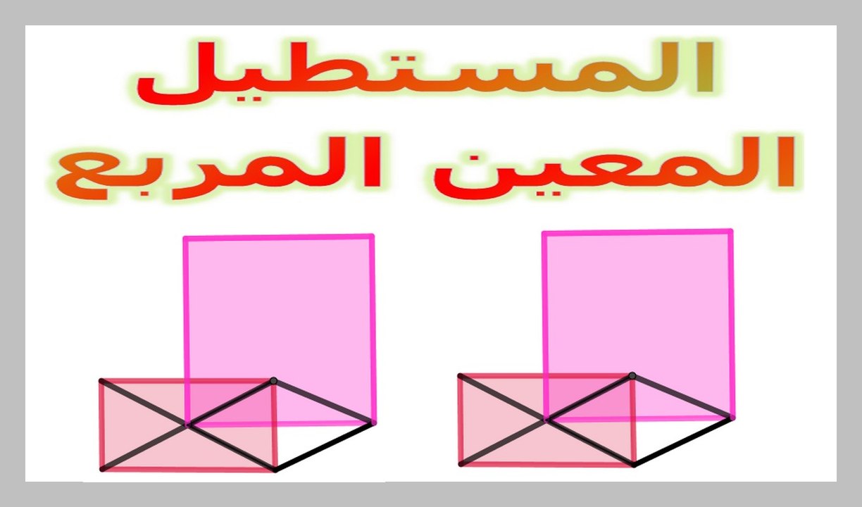 الرياضيات السادسة إبتدائي - المستطيل والمعين والمربع تمرين 7