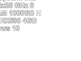 Gamer PC System Intel i56600K 4x35 GHz 8GB DDR4 RAM 1000GB HDD Radeon RX580 4GB  Windows