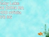 Gamer PC System Intel i77700K Kaby Lake 4x42 GHz 8GB DDR4 RAM 2000GB HDD nVidia GTX1070