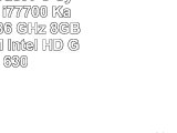 Office Aufrüst PC System Intel i77700 Kaby Lake 4x36 GHz 8GB DDR4 RAM Intel HD Grafik