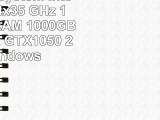 Gamer PC System Intel i56600K 4x35 GHz 16GB DDR4 RAM 1000GB HDD nVidia GTX1050 2GB