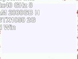 Gamer PC System Intel i76700K 4x40 GHz 8GB DDR4 RAM 2000GB HDD nVidia GTX1050 2GB inkl