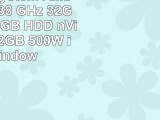 Office PC System AMD FX4300 4x38 GHz 32GB RAM 2000GB HDD nVidia GT730 2GB 500W inkl