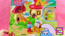 Unboxing Papa Smurf House and assembling papa smurf house from megabloks