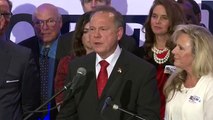 Republican Senate candidate Roy Moore speaks at a 'Faith Leaders Press Conference' in Birmingham, Alabama.