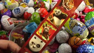In HD 40 Surprise Eggs on A lot of Candy Hello Kitty Minions Spider-Man Batman Disney Planes & More