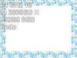 Gamer PC System Intel i76700 4x34 GHz 16GB DDR4 RAM 2000GB HDD Radeon RX580 8GB inkl
