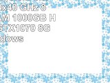 Gamer PC System Intel i76700K 4x40 GHz 8GB DDR4 RAM 1000GB HDD nVidia GTX1070 8GB