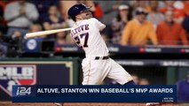 i24NEWS DESK | Altuve, Stanton win baseball's MVP awards | Friday, November 17th 2017