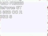 AGANDO Overclocking Gaming PC  AMD FX8320 8x 43GHz  GeForce GTX750 Ti 2GB  8GB OC