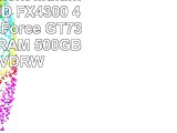 AGANDO Silent Multimedia PC  AMD FX4300 4x 38GHz  GeForce GT730 4GB  4GB RAM  500GB