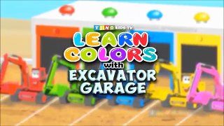 Excavator Videos for Children & Color Garage #2 : Learning Colors for Kids