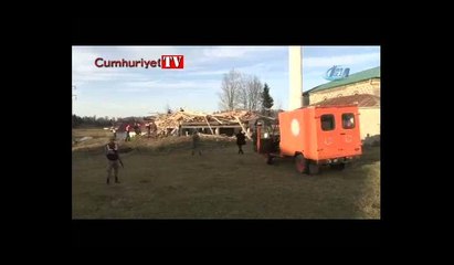 Cami lojmanı inşaatı çöktü