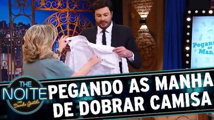 Pegando as manha de dobrar camisa