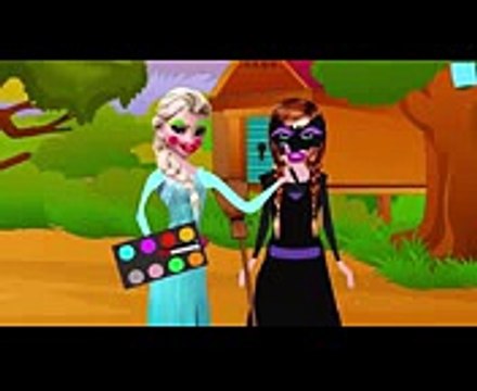 Phim hoạt hình siêu nhân người nhện và nữ hoàng băng giá Elsa công chúa bị cua cắn tay