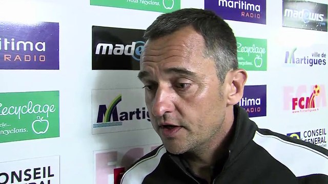 La réaction de l'entraîneur du FC Martigues Jean-Luc Vannuchi