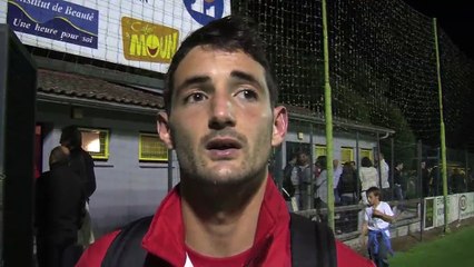 La zone mixte Maritima après la victoire du FC martigues à Mont de Marsan
