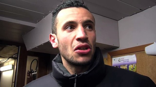 La zone mixte Maritima après la rencontre Valence / FC Martigues