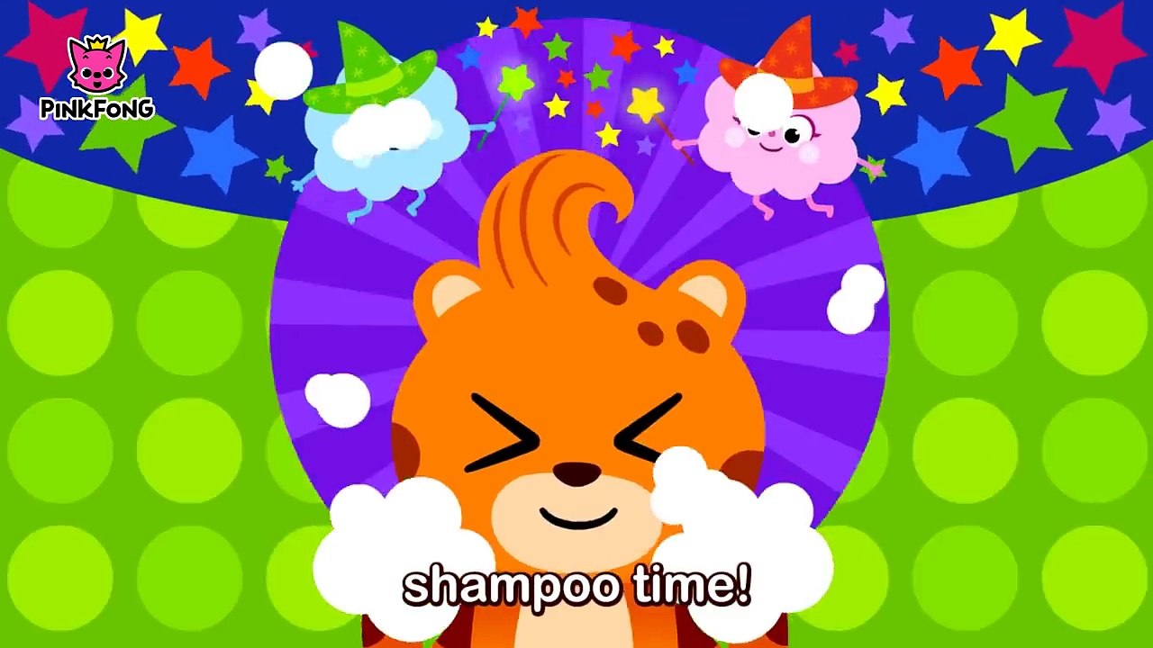 Wash My Hair _ Everybody, fun time, shampoo time! _ Healthy Habits _ Pinkfong Songs for Children-Dx9q8pbVqjA