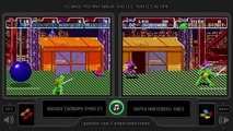 Teenage Mutant Ninja Turtles: Turtles in Time (Arcade vs Snes) Side by Side Comparison