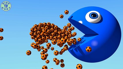 ⚽  Learn Colors With 3D Soccer Ball Car and Pacman For Kids Toddlers Children Babies-f-B2cEzOv14
