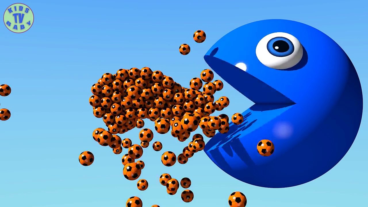 ⚽  Learn Colors With 3D Soccer Ball Car and Pacman For Kids Toddlers Children Babies-f-B2cEzOv14